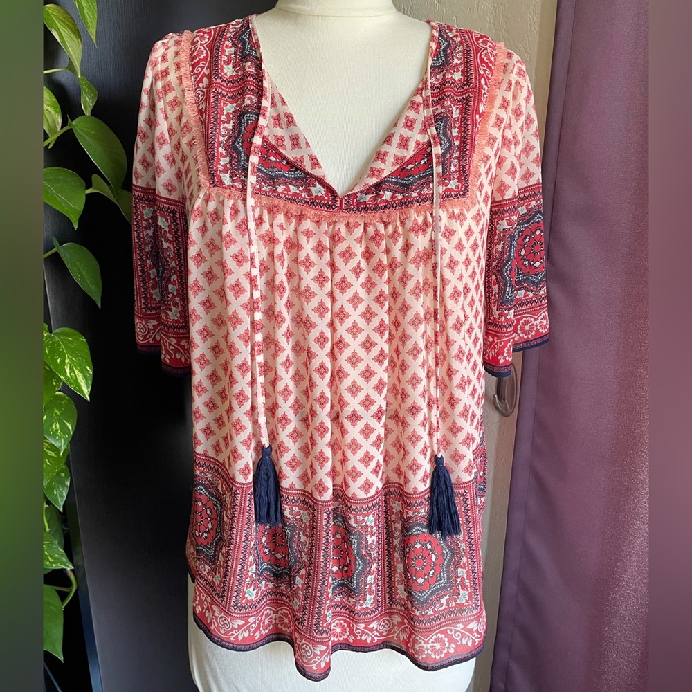 Knox Rose Boho Peasant Top